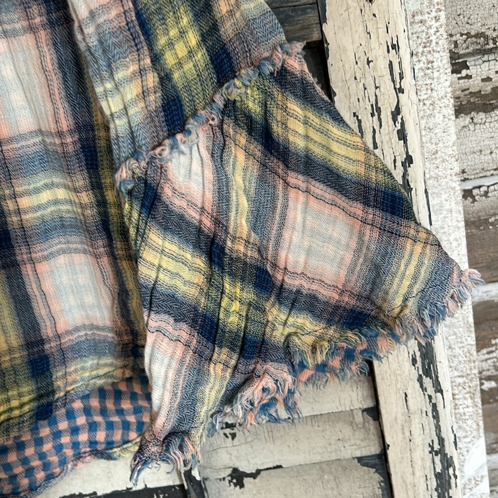 Sundance Plaid Button-Down Shirt in Pink, Blue & Yellow - Picture 4 of 8